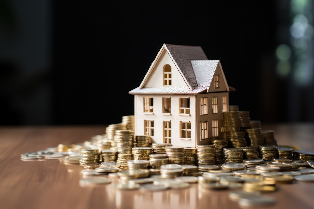 House and money a symbol of financial success and homeownership concept of wealth and investment