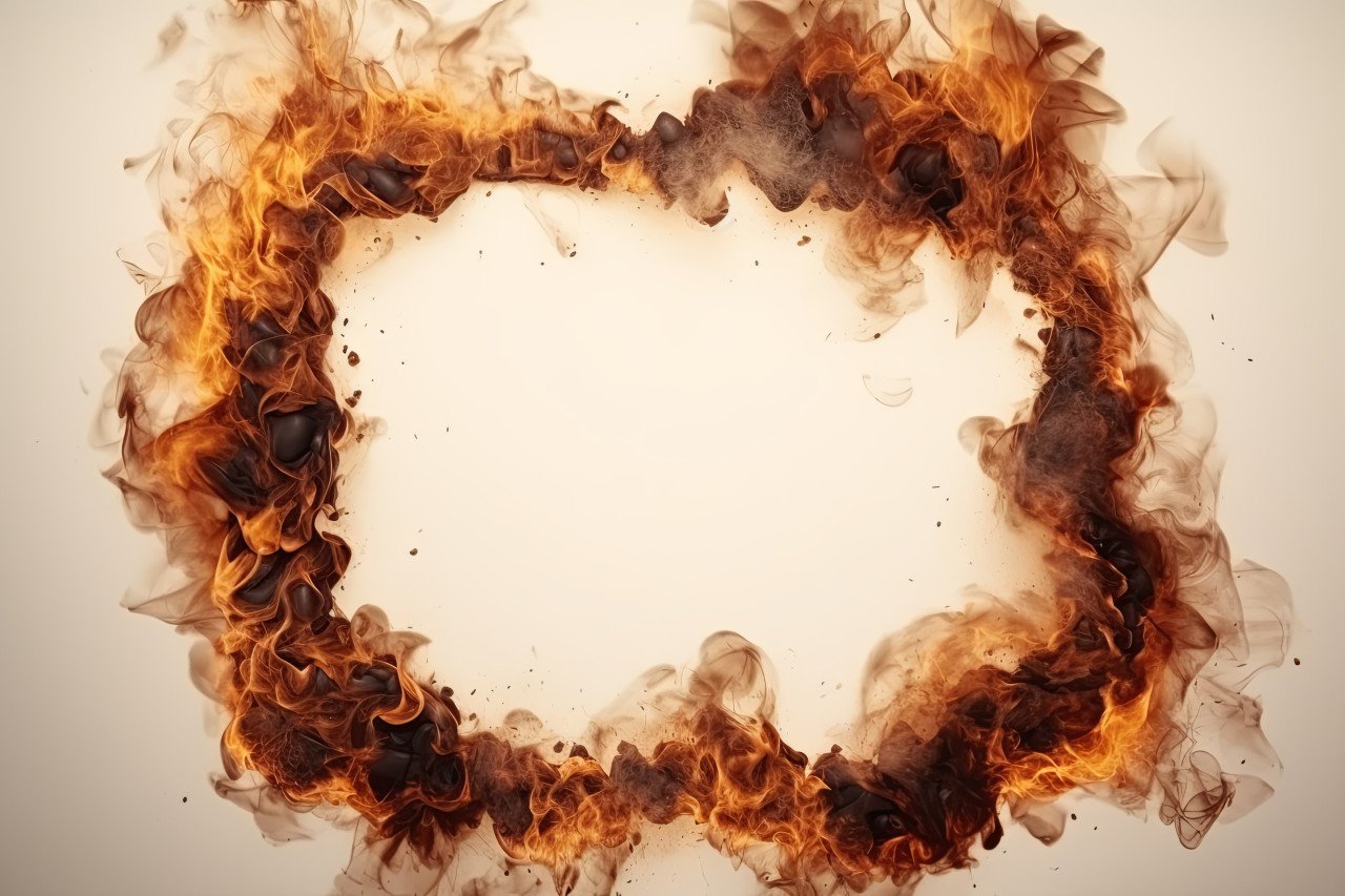 Burned paper frame background adding a rustic touch to your projects or designs