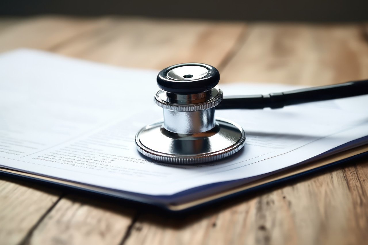Health insurance claim form on table with stethoscope focusing on essential details for quick processing