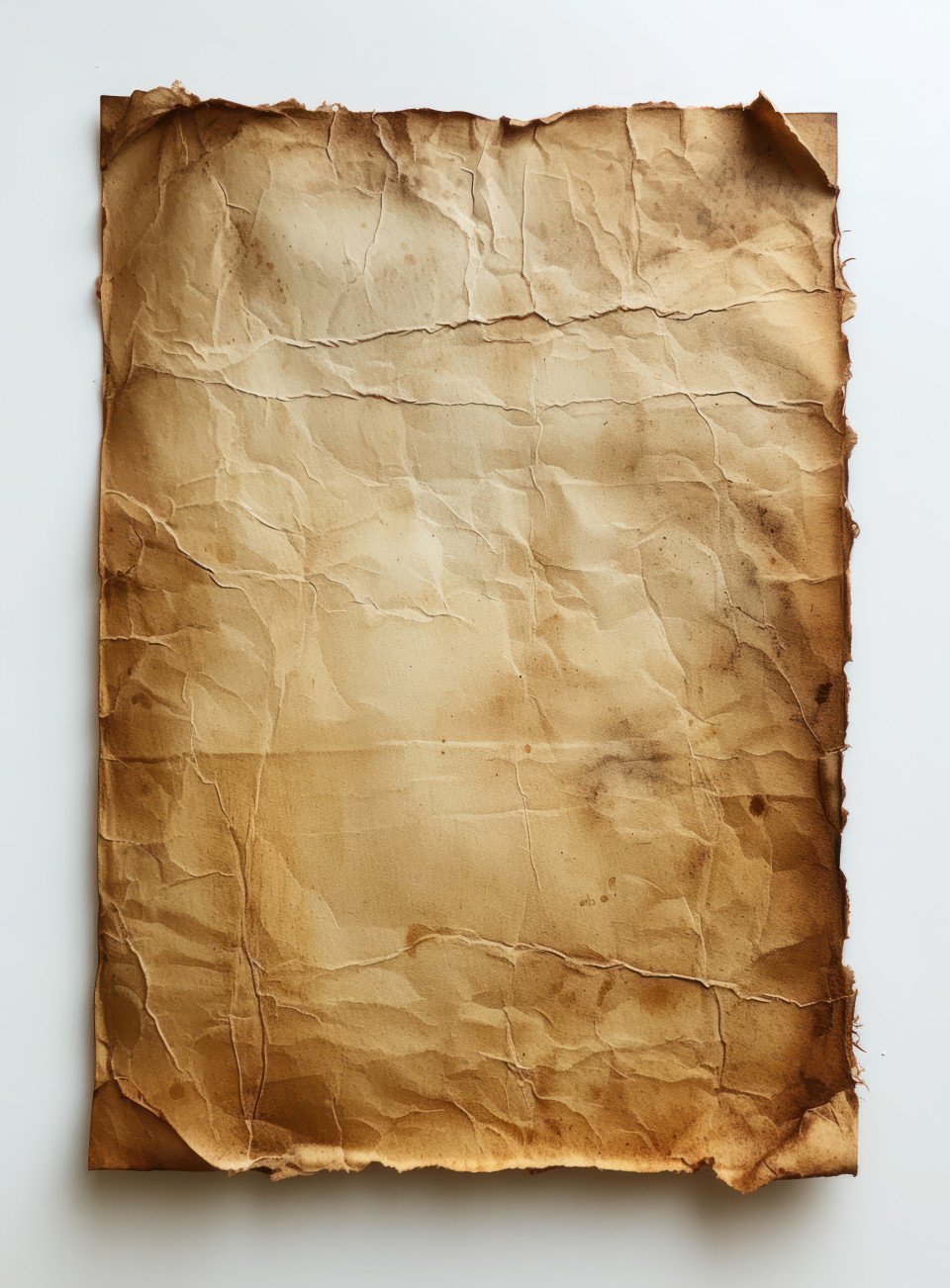 Vintage colored paper on white background