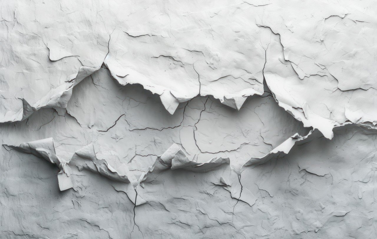 A torn piece of paper on clean white backdrop