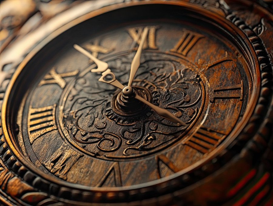 Vintage pocket watch with engraved numerals