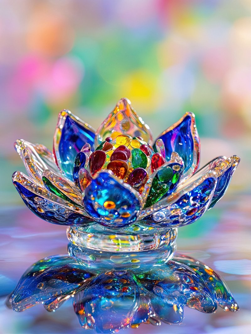 Radiant lotus blooming in a glowing healing aura