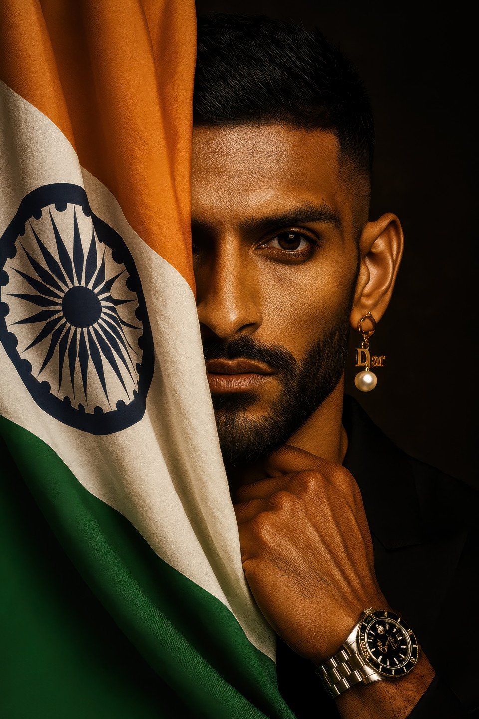 Stylish indian man with beard