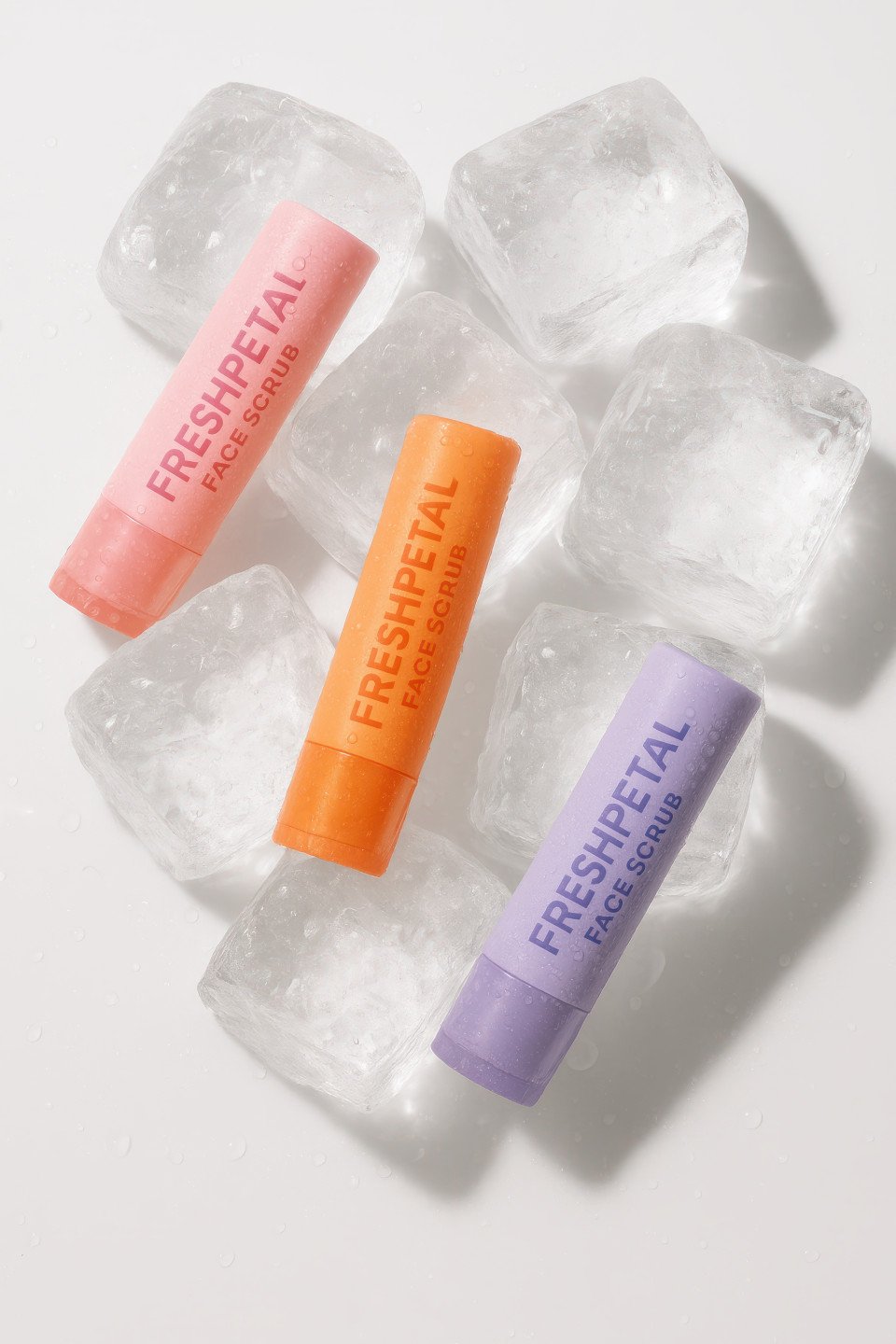 Face primer tube floating above water ripples