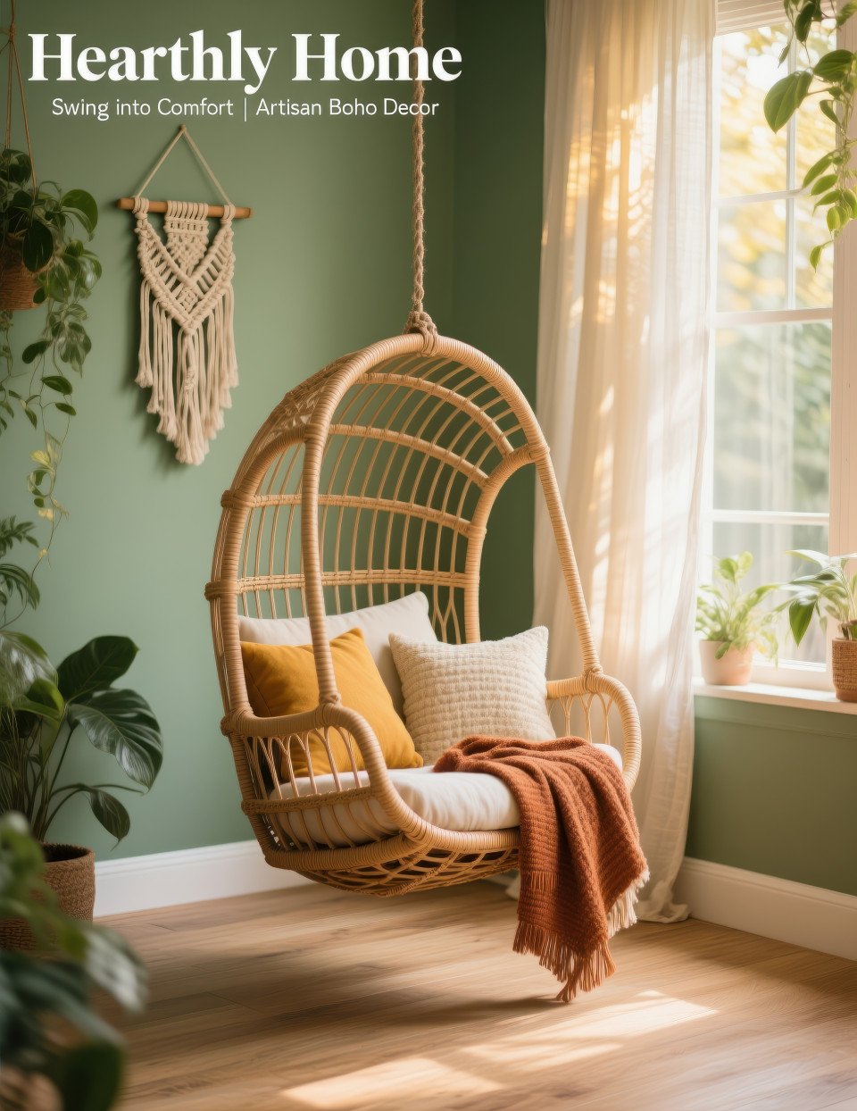 Stone water fountain with cascading tiers on bamboo mat