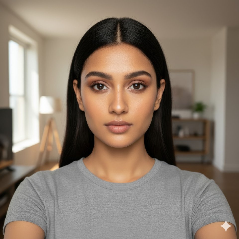 Young woman indoors with soft daylight