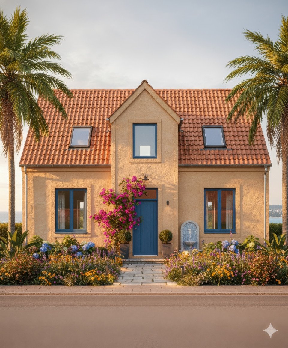 Mediterranean villa with terracotta roof