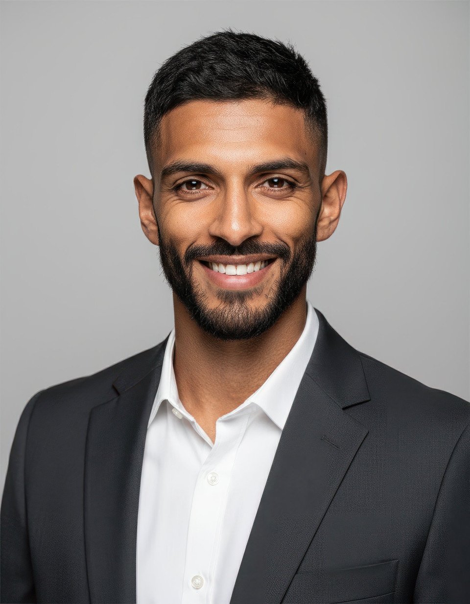 Corporate executive portrait selfie with refined studio lighting google gemini prompt