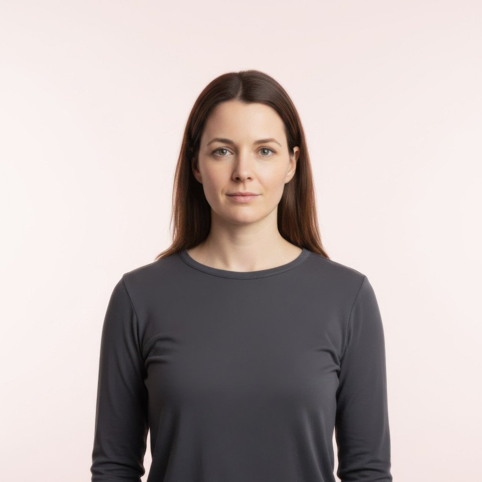 Fashion influencer studio portrait on blush background google ge