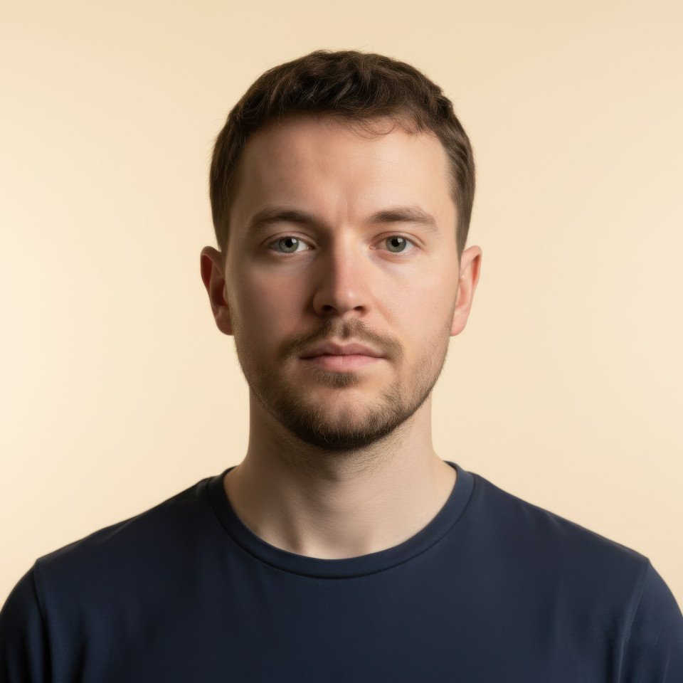 Creative designer studio portrait on ivory background google gem