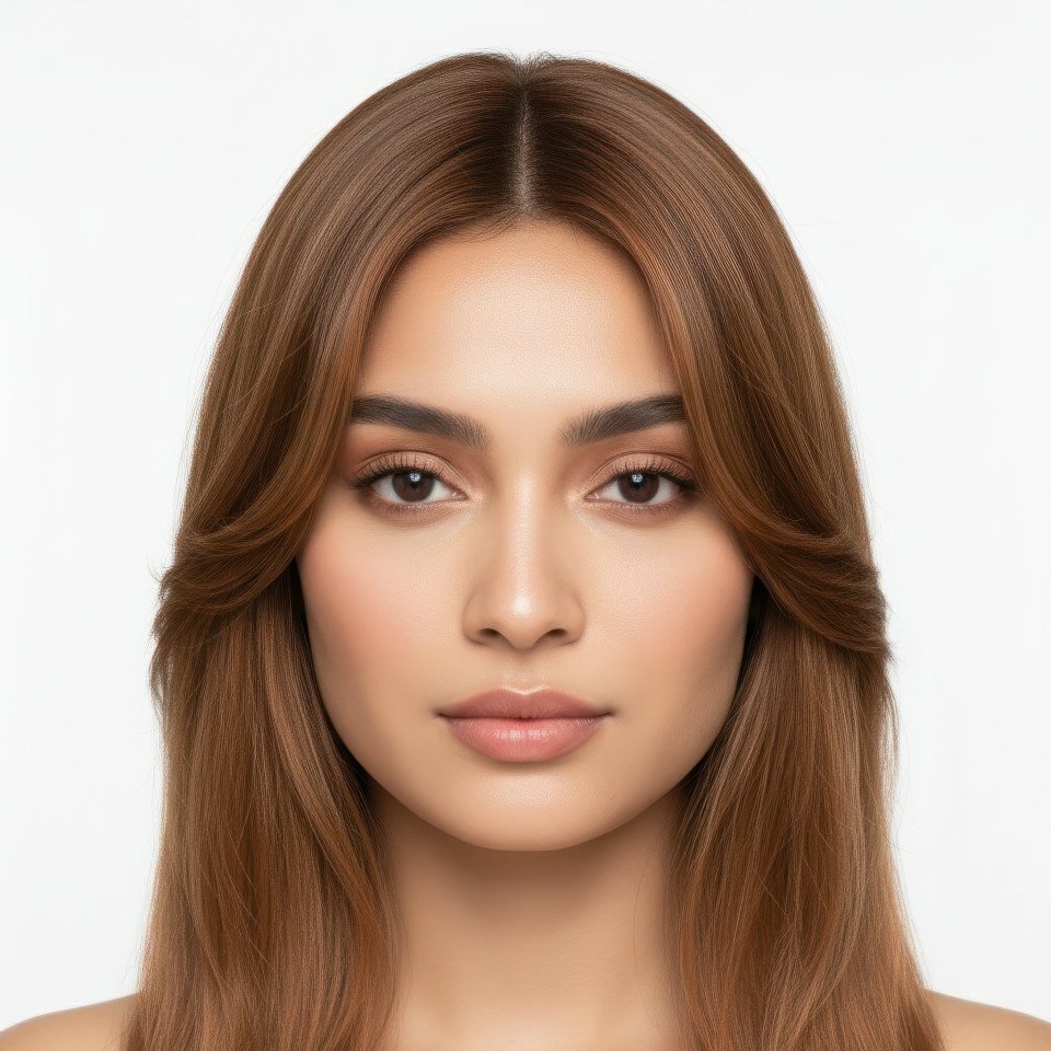 Lifestyle influencer woman with long feathered hair google gemini prompt