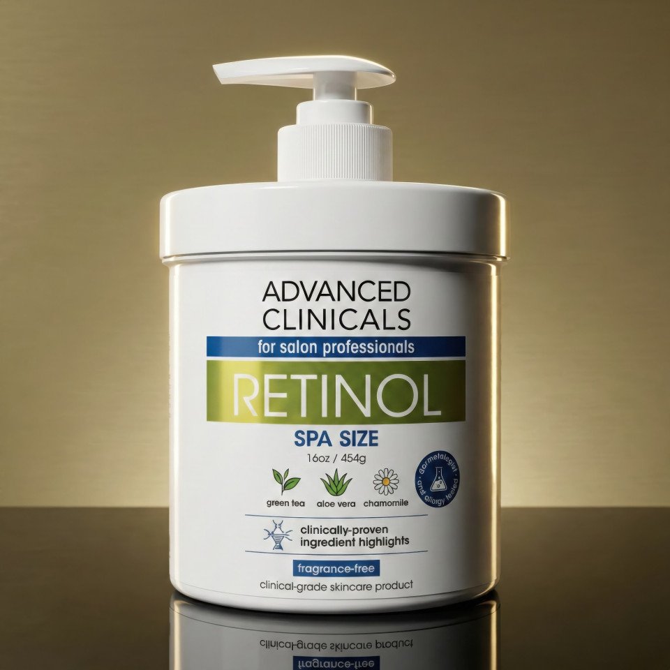 Skincare bottle on reflective glass gold background google gemini prompt