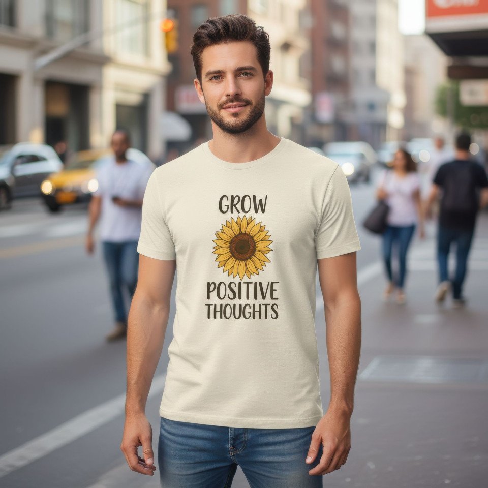 T shirt lifestyle mockup on young man in city street google gemini prompt