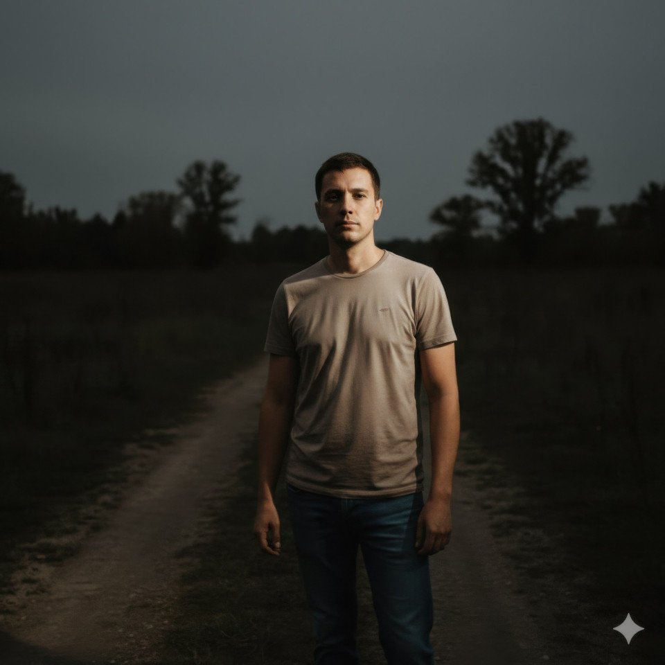 Film noir style portrait with dramatic diagonal top lighting google gemini prompt